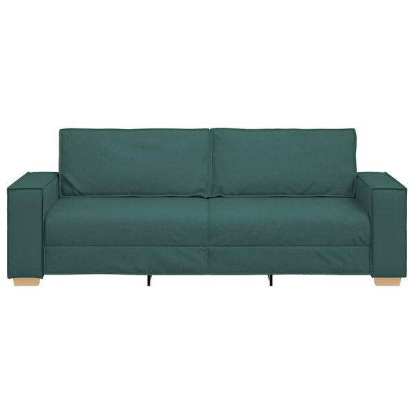 vidaXL Divano Verde Scuro 220 x 78 x 84 cm Tessuto