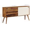 vidaXL Credenza in Legno Massello di Acacia 118x30x66 cm