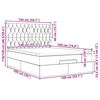 vidaXL Struttura Letto Pouf con Materasso 140x190 cm in Tessuto