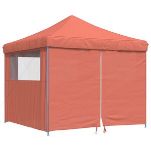 vidaXL Tendone per Feste Pieghevole Pop-Up con 4 Pareti Terracotta