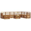 vidaXL Set divani Naturale Legno di Acacia Massello