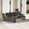 vidaXL Set Divano da Giardino 6 pz con Cuscini Grigio in Polyrattan