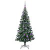 vidaXL Albero di Natale artificiale con luci integrate Verde 150 cm