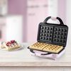 Bestron Piastra per Waffle Design a Valigetta AWB700P 750 W Rosa