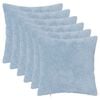 vidaXL Federa 6 pz HEERLEN Azzurro 30 x 30 cm