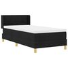 vidaXL Letto a molle con materasso Nero 200 x 80 cm Poliestere