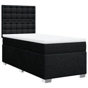 vidaXL Giroletto a Molle con Materasso Nero 80x200 cm inTessuto