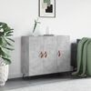 vidaXL Credenza Grigio Cemento 90x34x80 cm in Legno Multistrato