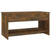 vidaXL Tavolino da Salotto Rovere Fumo 102x50x52,5cm Legno Multistrato