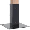 vidaXL Basi per Pali Quadrati 4 pz 46x46 mm Acciaio Verniciato Polvere