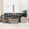 vidaXL Set Divano da Giardino 7 pcs Grigio polyrattan