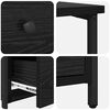 vidaXL Armadio da Notte Rovere nero 30 x 60 x 60 cm Legno multistrato