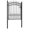 vidaXL Cancello per recinzione EMMEN con punte in acciaio 104x109,5 cm Nero