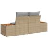 vidaXL Divano da giardino Beige 184 x 62 x 85cm polyrattan