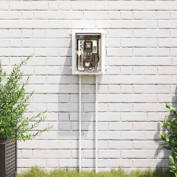 vidaXL Armadio di Controllo Grigio 47 x 20 x 60 cm Plastica ABS