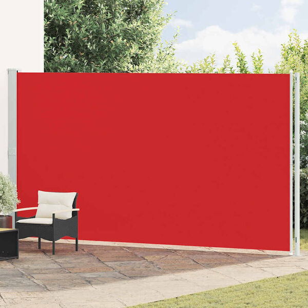 vidaXL Tenda Laterale Retrattile per Patio 220x600 cm Rossa