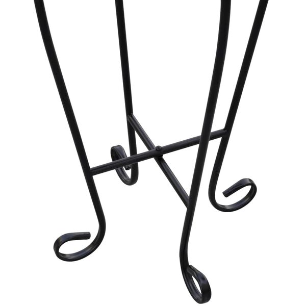 vidaXL Tavolino per Piante con Mosaico Nero e Bianco