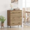 vidaXL Credenza con cassetto Rovere artigianale 69,5 x 34 x 90 cm