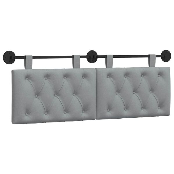 vidaXL Testata appesa Grigio chiaro 150 x 55 x 7 cm Tessuto