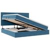 vidaXL Letto con contenitore e materasso Blu Scuro 200 x 200 cm