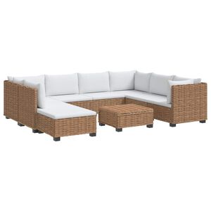 vidaXL 9 pz Set Lounge in Rattan con Cuscini GENDT Rattan naturale