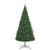 vidaXL Albero di Natale con luci a corde decorative Verde 400 cm PVC