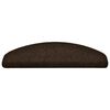 vidaXL Tappetini per scale autoadesivi 5 pz 65x21x4 cm marrone semicircolari grandi