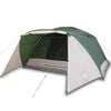 vidaXL Tenda da Campeggio con Portico per 4 Persone Verde Impermeabile