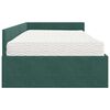 vidaXL Struttura Letto Angolare con Materasso 2 pcs Verde Velluto
