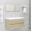 vidaXL Mobile con Lavabo Integrato Rovere Sonoma in Legno Multistrato