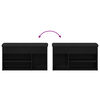 vidaXL Panca per scarpe Nero 80 x 30 x 45 cm Legno multistrato