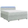 vidaXL Letto box spring con materasso Grigio Chiaro 160 x 200 cm