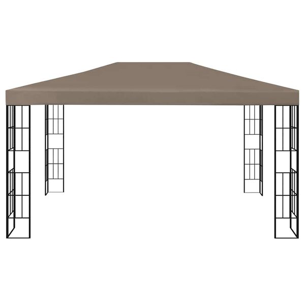 vidaXL Gazebo con Luci a Stringa LED 4x3 m Grigio Talpa