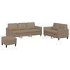vidaXL Set di Divani 3 pz con Cuscini cappuccino in Similpelle