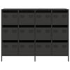 vidaXL Credenza Nera 135x39x103,5 cm in Acciaio Laminato a Freddo