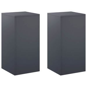 vidaXL Supporto per piante 2 pcs Antracite 30 x 30 x 60 cm
