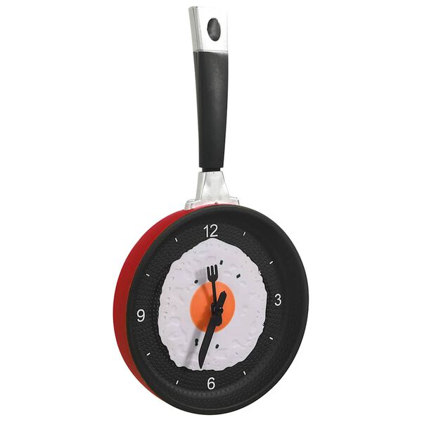 325164 vidaXL Wall Clock with Fried Egg Pan Design 18,8 cm