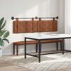 vidaXL Testata appesa Marrone 190 x 55 x 5 cm PU Antico