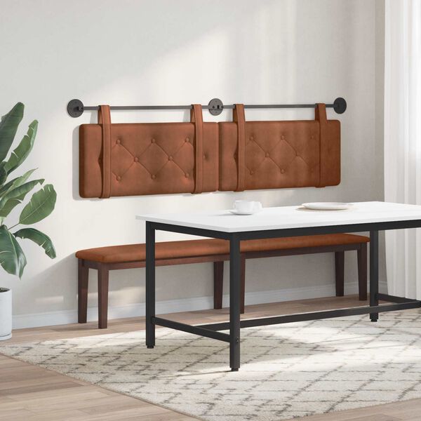 vidaXL Testata appesa Marrone 190 x 55 x 5 cm PU Antico