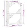 vidaXL Cancello da giardino 100x120 cm in acciaio inox