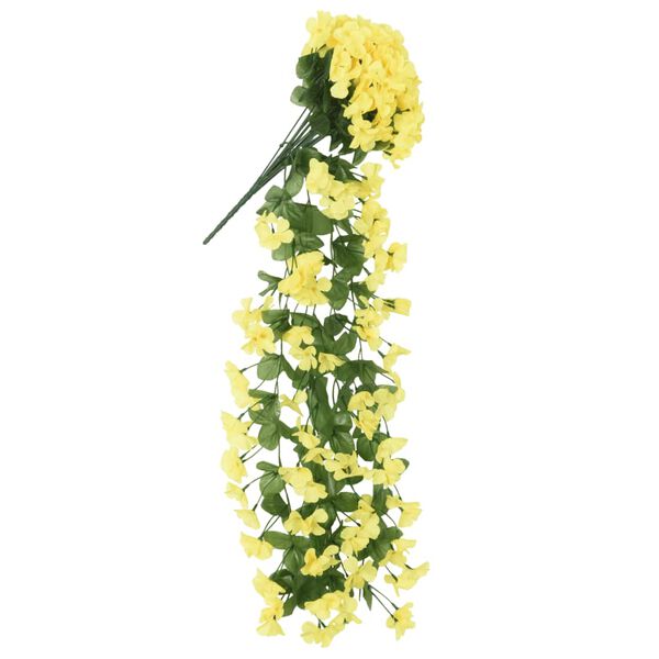 vidaXL Ghirlande Fiori Artificiali 3 pz Giallo 85 cm