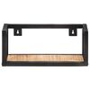 vidaXL Mensole a Muro 2 pz 40 cm in Legno Massello di Mango Grezzo