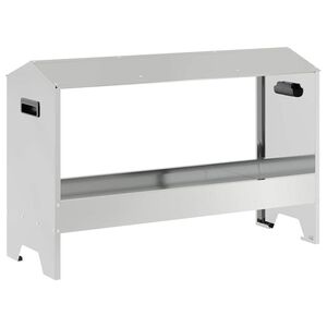 vidaXL Mangiatoia per polli Argento 81 x 32 x 53,5 cm Acciaio zincato