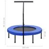 vidaXL Trampolino da Fitness con Manico e Tappetino di Sicurezza 102cm