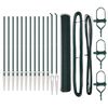 vidaXL Recinzione esagonale con palo 25 x 1 m Acciaio rivestito in PVC
