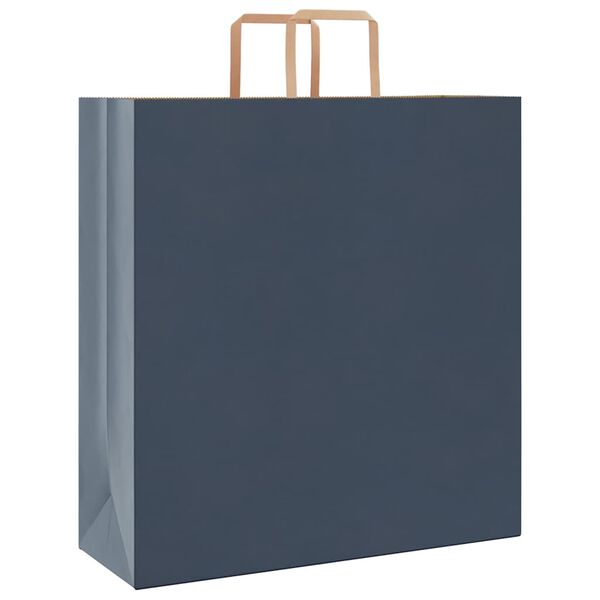 vidaXL Sacchetti di Carta 50 pz con Manici Blu 45x17x48 cm