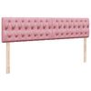 vidaXL Struttura Letto Pouf con Materasso Rosa 180x200 cm in Velluto