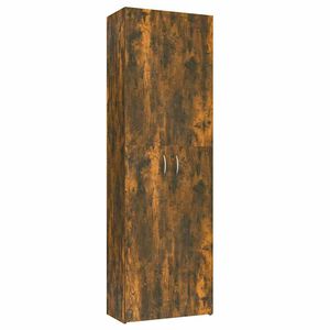 vidaXL Armadio per Ufficio Rovere Fumo 60x32x190 cm Legno Multistrato