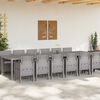 vidaXL Set da Pranzo per Giardino 13 pcs Grigio chiaro Rattan Polt