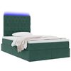 vidaXL Letto con contenitore e LED Verde Scuro 120 x 200 cm Velluto